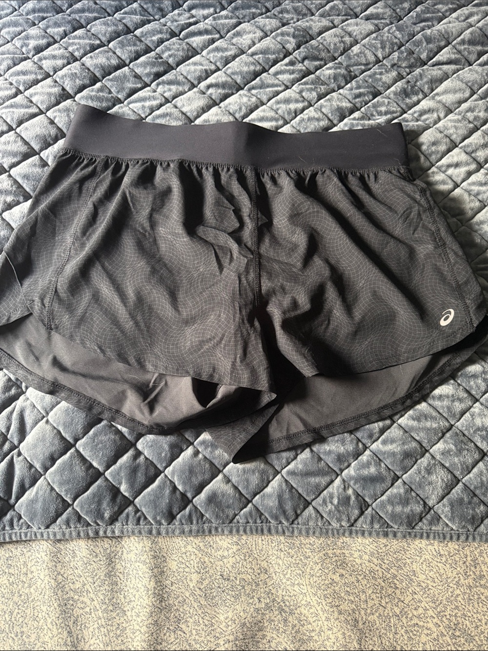 Asics Women's Black Layered Running Shorts